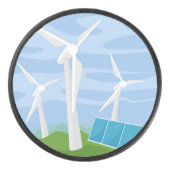 Windmolens en zonnecellen hockey puck (Voorkant)