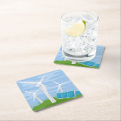 Windmolens en zonnecellen kartonnen onderzetters (Insitu)