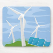 Windmolens en zonnecellen muismat (Voorkant)