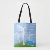 Windmolens en zonnecellen tote bag (Voorkant)