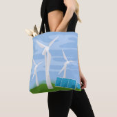 Windmolens en zonnecellen tote bag (Dichtbij)