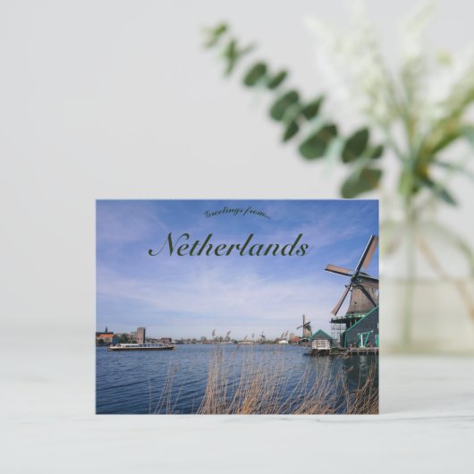Windmolens in Amsterdam Nederland Briefkaart (Staand voorkant)
