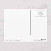 Windmolens in briefkaart met zwarte wintertekst (Achterkant)