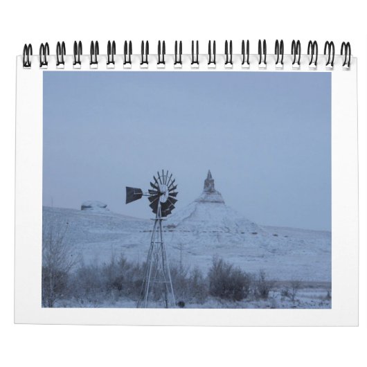 Windmolens in de vlakken kalender (Achterkant)
