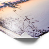 Windmolens in de winter tijdens een zonnebrandmidd foto afdruk (Hoek)