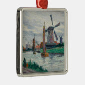 Windmolens in Holland (Nederland) Metalen Ornament (Rechts)