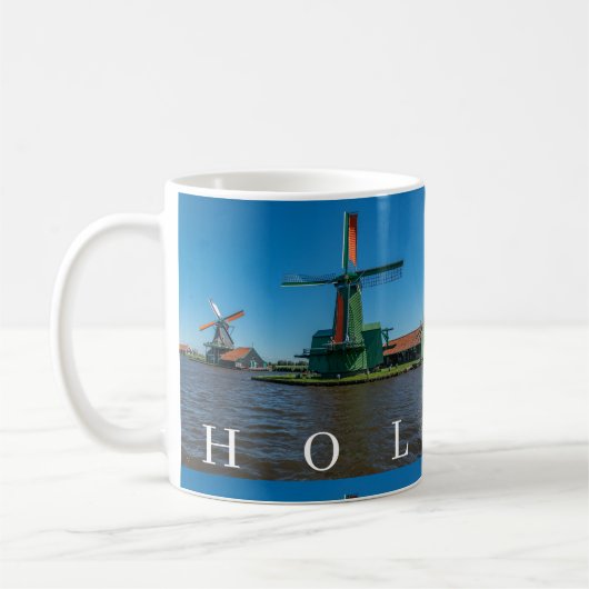 Windmolens in Holland uitzicht mok (Links)