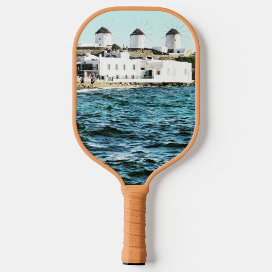 Windmolens in Mykonos Pickleball Paddle (Achterkant)