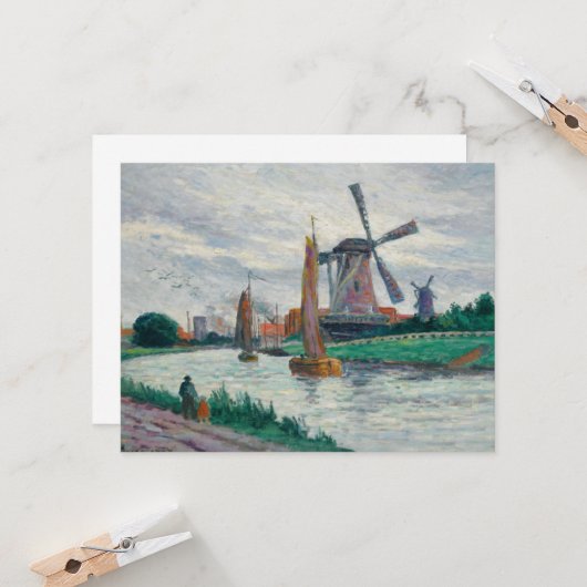 Windmolens in Nederland Kaart (Voorkant / Achterkant in situ)