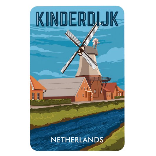 Windmolens in Nederland Magneet (Verticaal)