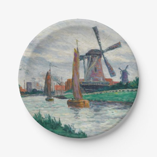 Windmolens in Nederland Papieren Bordje (Voorkant)