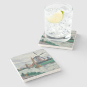 Windmolens in Nederland Stenen Onderzetter (Zijkant)