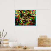 Windmolens Kaleidoscoop Poster (Keuken)
