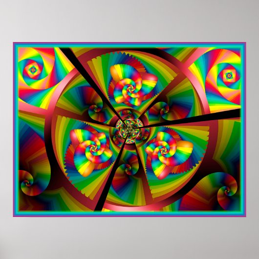 Windmolens Kaleidoscoop Poster (Voorkant)