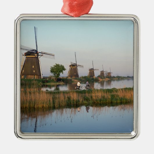 Windmolens, Kinderdijk, Nederland Metalen Ornament (Voorkant)