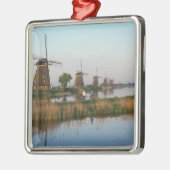 Windmolens, Kinderdijk, Nederland Metalen Ornament (Links)