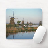 Windmolens, Kinderdijk, Nederland Muismat (Met muis)