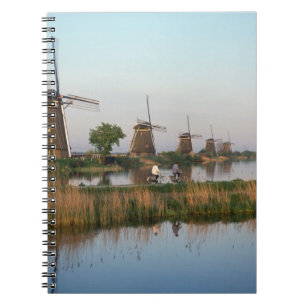 Windmolens, Kinderdijk, Nederland Notitieboek