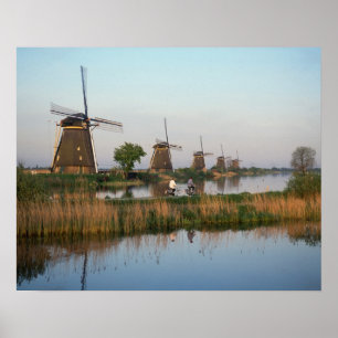 Windmolens, Kinderdijk, Nederland Poster