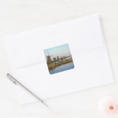 Windmolens, Kinderdijk, Nederland Vierkante Sticker (Envelop)