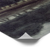 Windmolens langs een rivier van de 19de eeuw poster (Hoek)