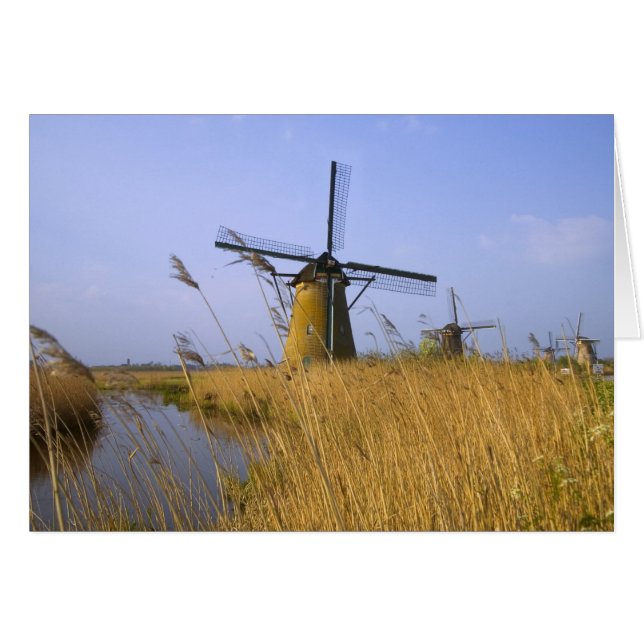 Windmolens langs het kanaal in Kinderdijk, 2 (Voorkant Horizontaal)
