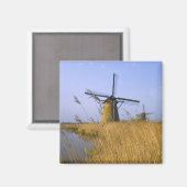 Windmolens langs het kanaal in Kinderdijk, 2 Magneet (Voorkant / Achterkant)