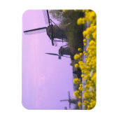 Windmolens langs het kanaal in Kinderdijk, Magneet (Verticaal)