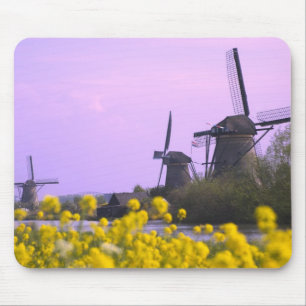 Windmolens langs het kanaal in Kinderdijk, Muismat
