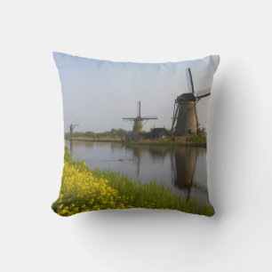Windmolens langs het kanaal van Kinderdijk Kussen