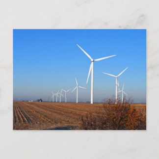 Windmolens met herfst landschap briefkaart