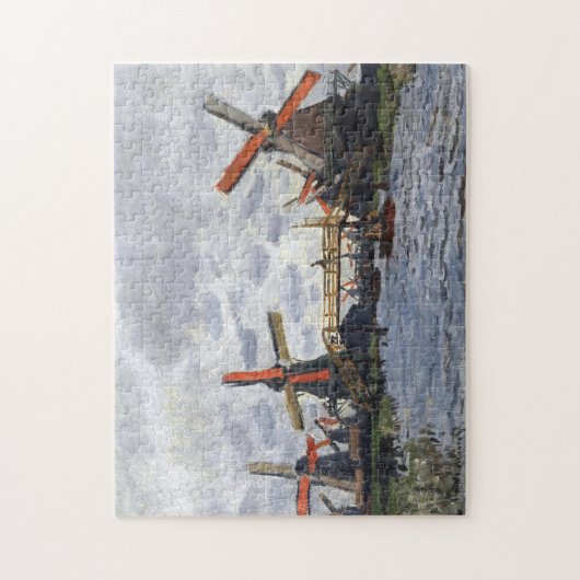 Windmolens nabij Zaandam Monet Fine Art Legpuzzel (Verticaal)