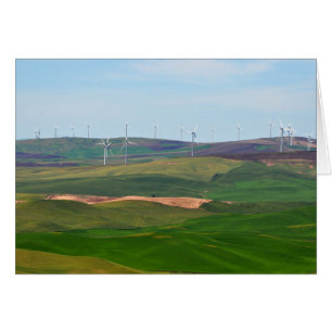 Windmolens op de heuvels van de Palouse van Stepto