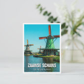 Windmolens op de Zaanse Schans Nederland Briefkaart (Staand voorkant)