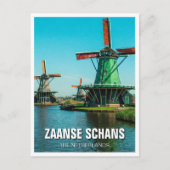 Windmolens op de Zaanse Schans Nederland Briefkaart (Voorkant)