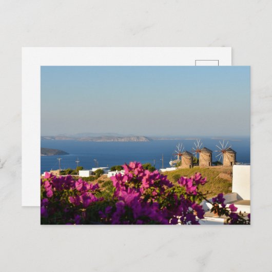Windmolens op patmos briefkaart (Voorkant / Achterkant)