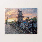 Windmolens van Amsterdam Holland. Jigzaag Puzzle Legpuzzel (Horizontaal)
