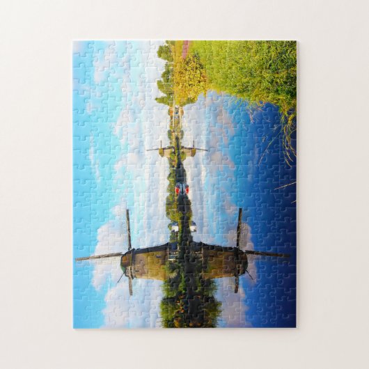 Windmolens van Amsterdam Holland. Legpuzzel (Verticaal)