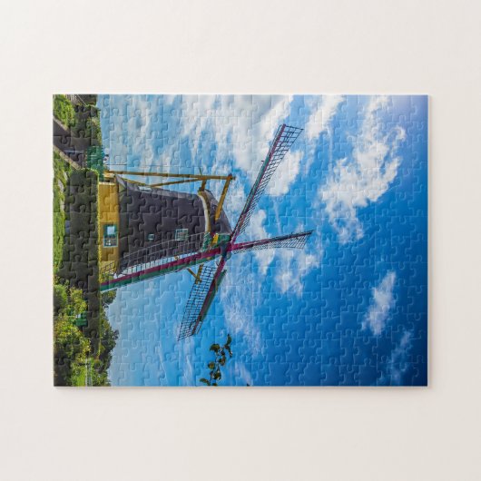 Windmolens van Amsterdam Holland. Legpuzzel (Horizontaal)