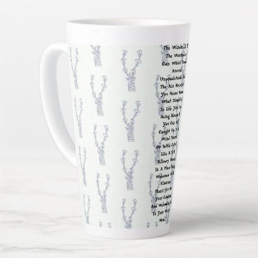 Windmolens van de werkplek latte mok (Linkerhoek)