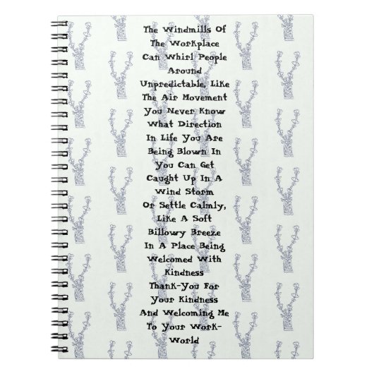 Windmolens van de werkplek notitieboek (Voorkant)