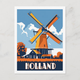 Windmolens van Nederland - A Vintage Travel Briefkaart