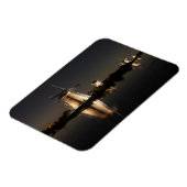 Windmolens verlicht bij nacht rechthoek magneet (Linkerzijde)