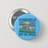 Windmolens zonder olievlekken ronde button 5,7 cm (Voorkant /achterkant)