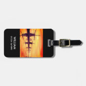 Windmolens Zonnebakken - Waterverf schilderen Bagagelabel (Voorkant horizontaal)