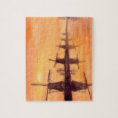 Windmolens Zonnebakken - Waterverf schilderen Legpuzzel (Verticaal)