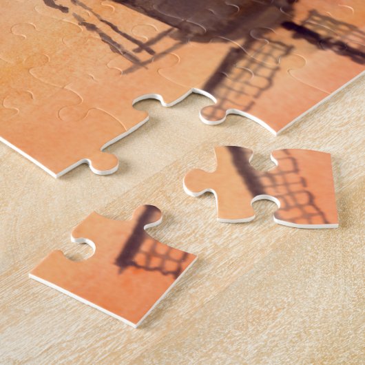 Windmolens Zonneverf Waterverf Legpuzzel (Zijkant)