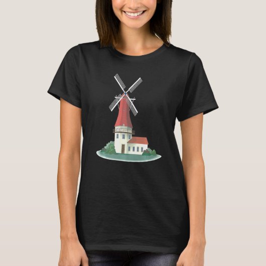 Windmolenwindgroene energie hernieuwbare opslagkra t-shirt (Voorkant)