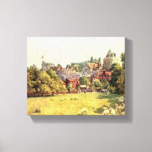 Windor Castle from the Fields, Berkshire, Engeland Canvas Afdruk (Voorkant)