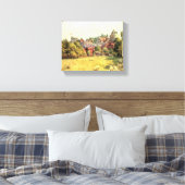 Windor Castle from the Fields, Berkshire, Engeland Canvas Afdruk (Insitu (Slaapkamer))